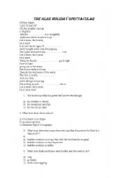 English Worksheet: the Glee Holiday Spectacular - listening on Glee tv series
