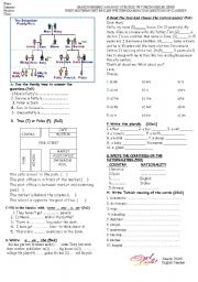 English Worksheet: exam sample 9th grade