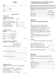 English Worksheet: Present Simple Tense, daily routines