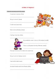 English Worksheet: Adverbs of Frequency