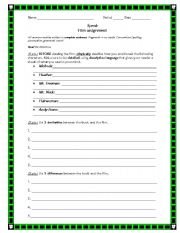 English Worksheet: SPEAK Film Activity