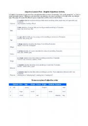 English Worksheet: Adjectives