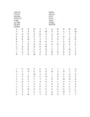 English Worksheet: regular verb wordsearch