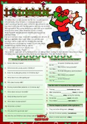 English Worksheet: On a Christmas day...