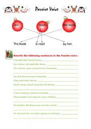 English Worksheet: passive voice