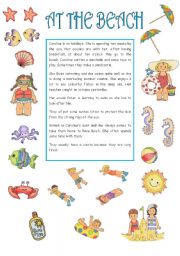 English Worksheet: AT THE BEACH