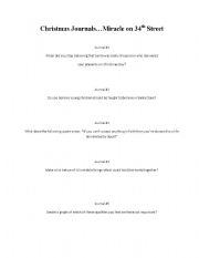 English Worksheet: Christmas Journals