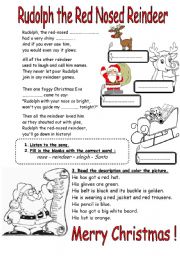 English Worksheet: song ; 