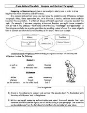 English worksheet: Odyseus Compare and Contrast