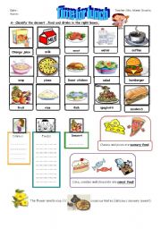 English Worksheet: TIME FOR LUNCH PART1