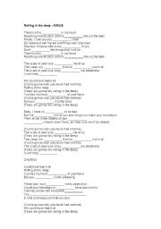 English Worksheet: Rolling in the deep