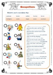 English Worksheet: jobs