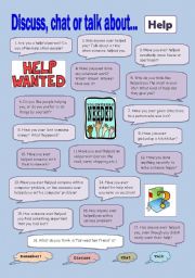English Worksheet: Discuss, chat or talk about... - Help