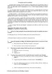 English Worksheet: Reading