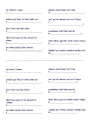 English worksheet: word order practice 