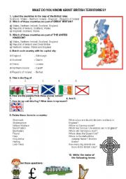 English Worksheet: what is Great Britain/ UK/ Bristish Isles?