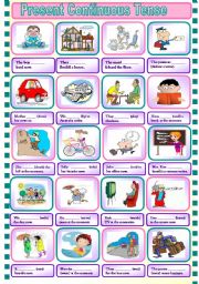 English Worksheet: Present Continuous 