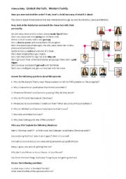 English Worksheet: Modern Family: undeck the halls