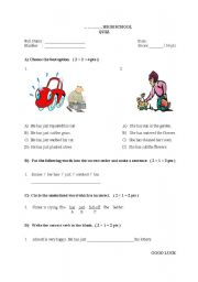 English Worksheet: PRESENT PERFECT TENSE QUIZ