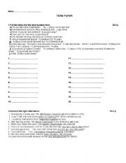 English worksheet: Tenses