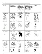 English Worksheet: Past Tense Verb Sort