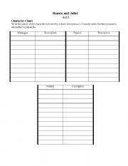 English Worksheet: Romeo & Juliet Act I Packet