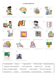 English Worksheet: Classroom Rules