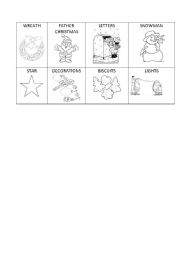 English Worksheet: BINGO CHRISTMAS 1