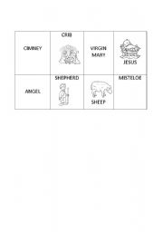 English worksheet: Christmas bingo3