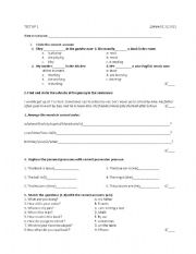 English Worksheet: test