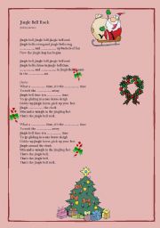 English Worksheet: Jingle Bell Rock