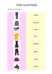 English worksheet: Clothes