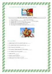English Worksheet: Ice age: a Mammoth Christmas part 2
