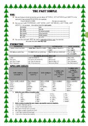 English Worksheet: past simple and christmas