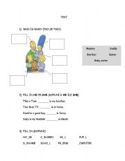 English worksheet: test - elementary