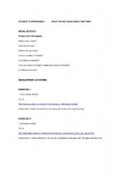 English Worksheet: About Britain