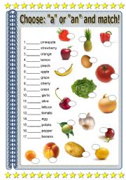 English Worksheet: A or an?