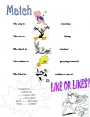English worksheet: Looney