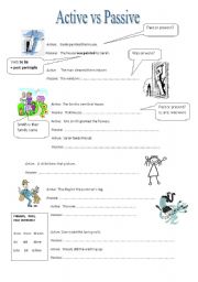 English Worksheet: Active vs Passive