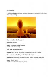 English Worksheet: Lion King Roleplay