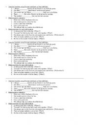 English Worksheet: Present  Simple vs Past Simple