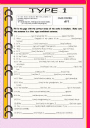 if clause type 1 worksheet