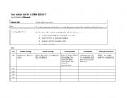 English Worksheet: Module Plan