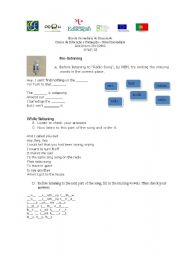 English worksheet: radio song