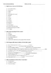 English Worksheet: Money vocabulary