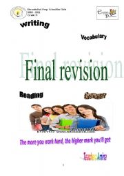English Worksheet: revision