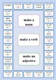 English Worksheet: WORD FORMATION - A BOARD GAME