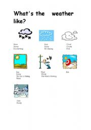 English worksheet: Weather