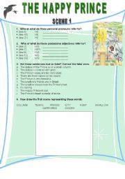 English Worksheet: The Happy Prince: scene 1