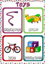 English Worksheet: Toys - flashcards (4)